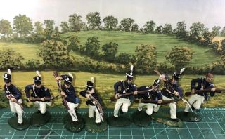 Rare 8 - Mexican War Of 1812 Painted Figures 1/32 - 54mm Conte Napoleonic Alamo Blue