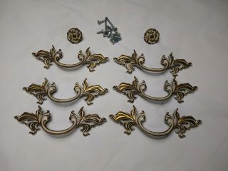 Belwith Brass French Provincial Drawer Pull Handle Hardware R120 - 0 Fancy Leaf
