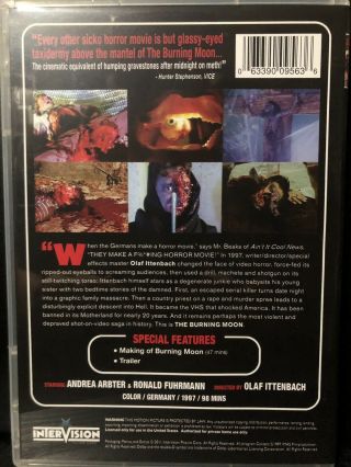 The Burning Moon (DVD,  2012) - Horror - Rare & OOP 3