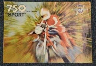 Mv Agusta 750 Sport Gatefold Brochure,  Rare,  America,  Cafe Racer,  70s,  Superbike