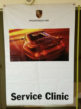 Porsche Dealer Service Clinic Vinyl Print Approx 4 
