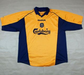 Liverpool 2000 2001 Away Shirt Rare Classic Carlsberg Reebok (xl)