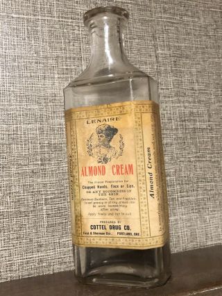 1800s Antique Cottel Drug Co Portland Oregon Label Medicine Cure Bottle