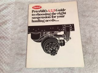 Rare Peterbilt Trucks Suspensions Dealer Advertising Brochure