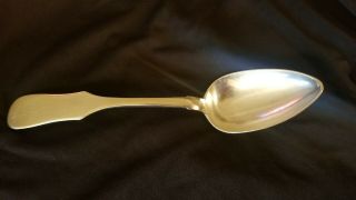 Imperial Russian Silver 84 Large Serving Spoon.  1875,  By Timofey Tripetsky 9 In.