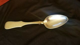 Imperial Russian Silver 84 Serving Spoon 1889,  By Mikhail Pereselegin,  9 In.  81g
