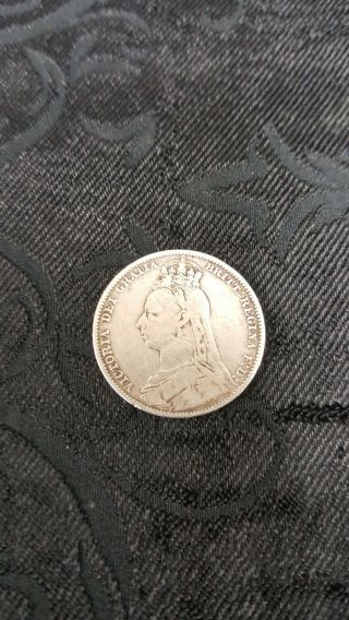 1890 Great Britain Victoria Dei Gratia Silver Coin Rare