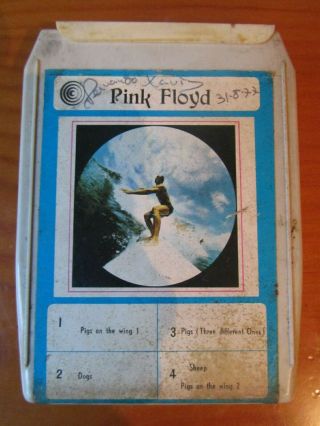 Pink Floyd Animals 8 Track Tape Rare Portugal Art Cover Album Cartridge