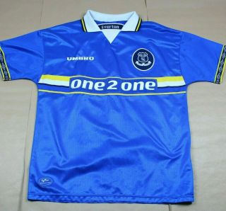 Everton 1997 1999 Home Shirt Rare Umbro (l)