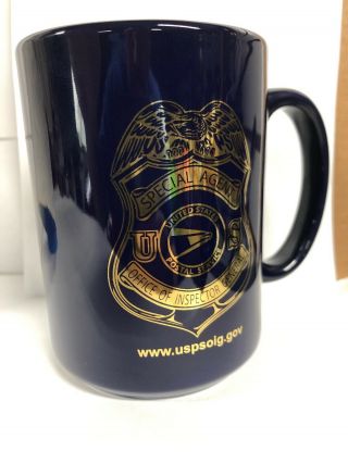 Rare United States Postal Service Coffee Mug Cup Inspector General Special Agent