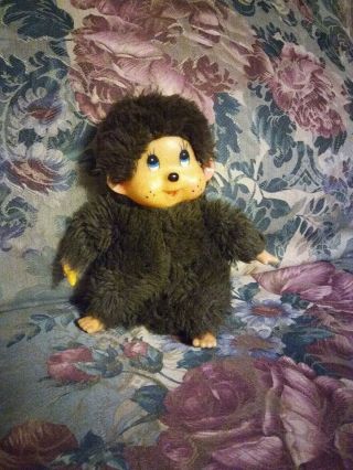 Vintage Russ Berrie Thumkey Monkey Plush With Banana 7 Inches