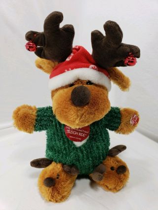 Rare Dan Dee Animated Reindeer - Taps Toe And Sings To Sleigh Ride With Tags