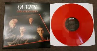 Queen Greatest Hits - Very Rare 12 " Red Vinyl Lp Freddie Mercury