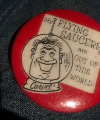 Rare Carvel Ice Cream Flying Saucers Are Out Of This World Pinback