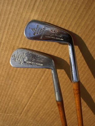 Antique Vintage Hickory Wood Shafted George Nicoll Golf Clubs