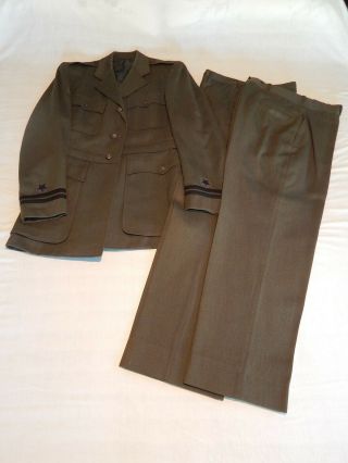 Rare Vintage U.  S.  Navy Dress Greens Aviators Uniform - Comes With 2 Pairs Of Pants