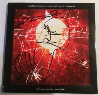 Rare Signed Promo Double Cd - Marillion " Happiness Is The Road Vol.  1 & 2 "