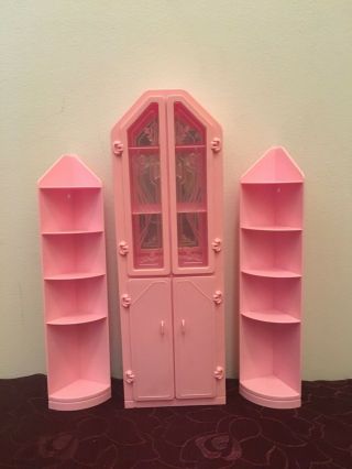 Barbie Vintage Sweet Roses 3 Piece Wall Unit Furniture Set