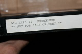Vintage Die Hard II 2 VHS Screener Demo Promo Cassette Bruce Willis Rare 3