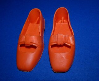 Vintage Ideal Crissy Grohair Orange Bow Shoes