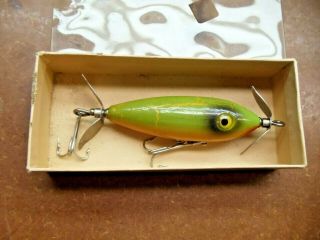 Vintage Bw Spinner (wood) Fishing Lure W/ Box 1014 - 12m