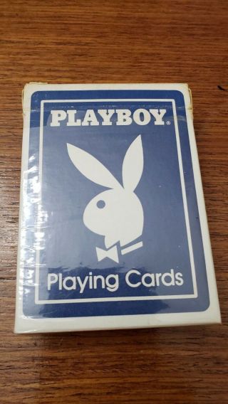 Vintage Rare Playboy Bunny Playing Cards Ak7206 Limited Blue From 1973