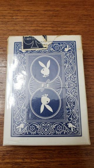 Vintage Rare Playboy Bunny Playing Cards Ak7206 Limited Blue from 1973 2
