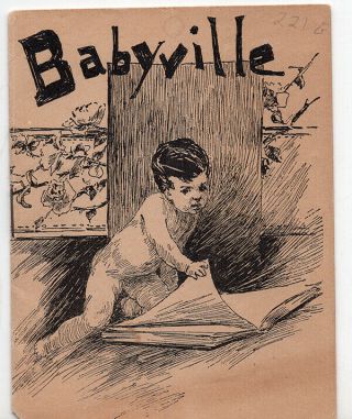 Babyville - Antique 19th - Century Booklet Advertising Promo White Sewing Machine