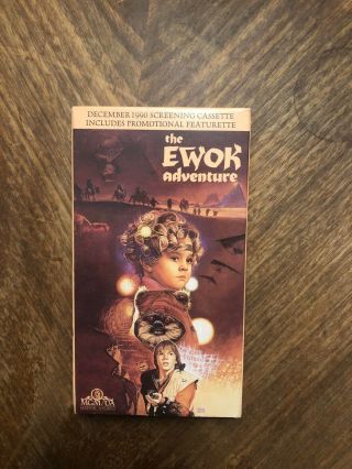 Star Wars The Ewok Adventure Vhs 1990 Screening Cassette Rare