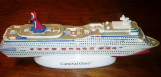 Carnival Cruise Ship Glory Travel Souvenir Resin Display Model 10.  5 " Rare Boat