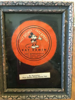 1930s Very Rare - Mickey Mouse - Kay Kamen Label