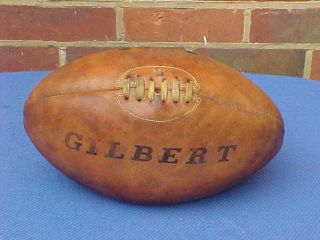 Rare Vintage Leather Gilbert Gilman Rugby Ball