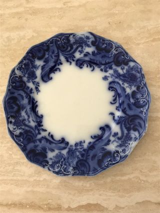 Antique Vintage Grindley Argyle Flow Blue Dinner Plate