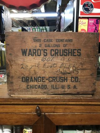 Rare Wards Orange Crush Bottle Crate Sign Crushy Sundrop Cheerwine