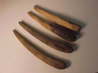 4 Antique Wooden Carousel Horse Tails For Real Hair