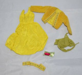 Vintage Remco Judy Littlechap 1104 Yellow Party Dress Outfit