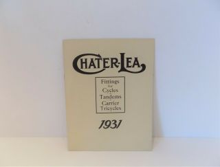 Chater - Lea Brochure 1931 Rare