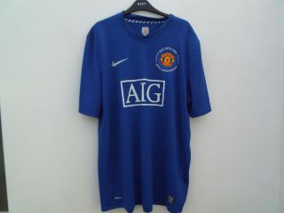 Manchester United Football Shirt Giggs 11 Nike Away Size Xxl Rare Blue 40th