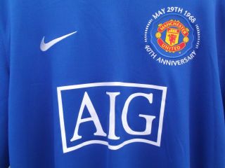 MANCHESTER UNITED FOOTBALL SHIRT GIGGS 11 NIKE AWAY SIZE XXL RARE BLUE 40TH 2