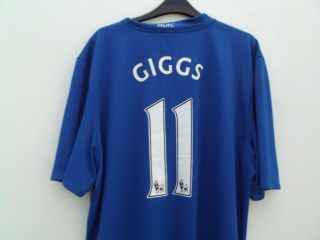 MANCHESTER UNITED FOOTBALL SHIRT GIGGS 11 NIKE AWAY SIZE XXL RARE BLUE 40TH 3