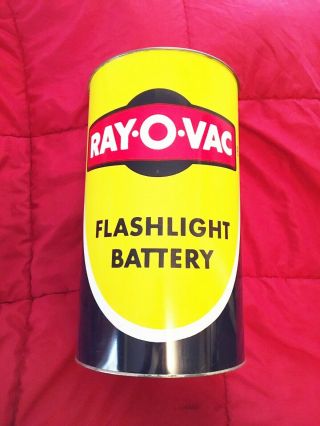 Rare vintage RAY - O - VAC flashlight battery trash can 2