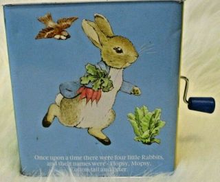 Vintage Beatrix Potter Rare Peter Rabbit Jack In The Box Plays C