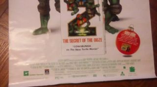 Teenage Mutant Ninja Turtles II Secret of the Ooze Poster 1991 rare christmas lg 3