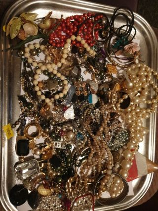 Vintage Antique Modern Jewellery Joblot Spares Repairs Components Crafts