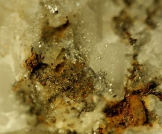 Delafossite Rare Micro - Crystals On Quartz Fine Tn Clara Mine,  Germany