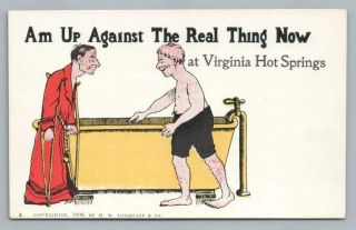 " The Real Thing " Virginia Hot Springs California Rare Antique Bathing Udb 1908