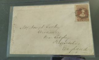 Zealand Very Rare 1864 - 5 Qv Ffq Chalon On Cover Nz To England