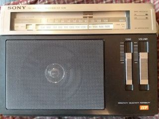 Rare Vintage Sony Icf - S5w Fm/am Radio - Partially - Made In Japan