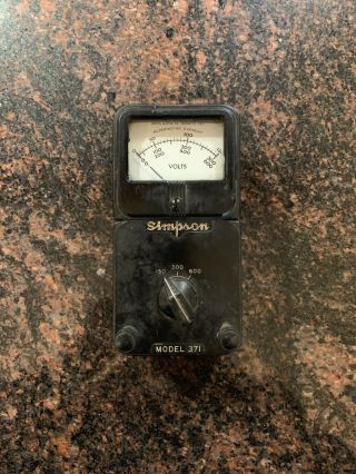 Vintage Simpson Model 371 Volt Meter