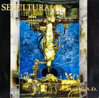 Sepultura ‎– Chaos A.  D.  Vinyl Lp Rare Ex,  Inner Sleeve 1993 Thrash